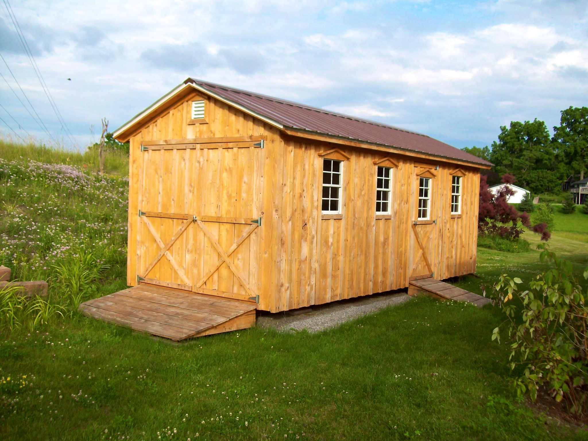Amish Shed With Double Door & Ramp