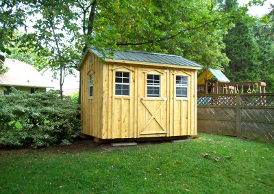 Amish Shed With Green Roof