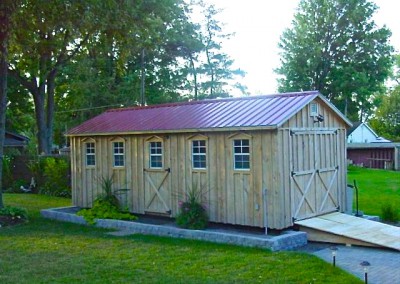 Amish Shed with red roof