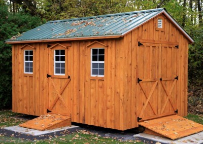 Amish Shed stained